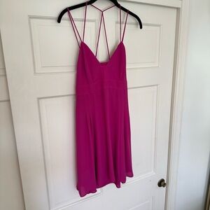 Express Pink Strappy Backless Mini Dress
